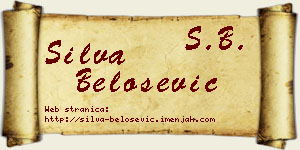 Silva Belošević vizit kartica